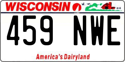 WI license plate 459NWE