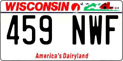 WI license plate 459NWF