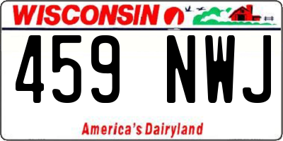 WI license plate 459NWJ