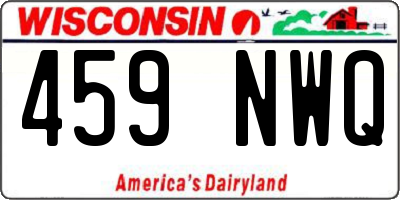 WI license plate 459NWQ