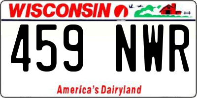 WI license plate 459NWR