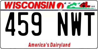 WI license plate 459NWT