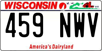 WI license plate 459NWV