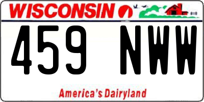 WI license plate 459NWW