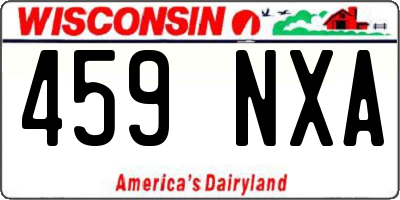 WI license plate 459NXA
