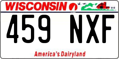 WI license plate 459NXF
