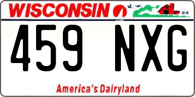 WI license plate 459NXG