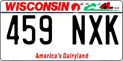 WI license plate 459NXK