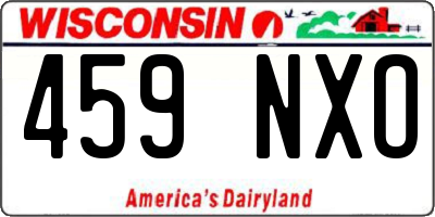 WI license plate 459NXO