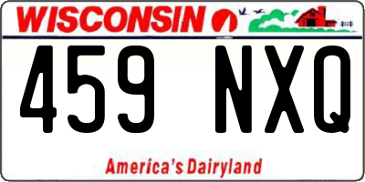 WI license plate 459NXQ