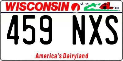 WI license plate 459NXS