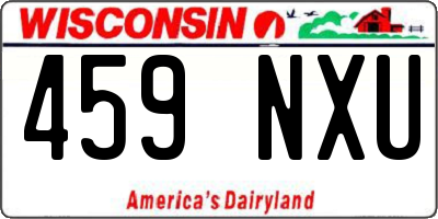 WI license plate 459NXU