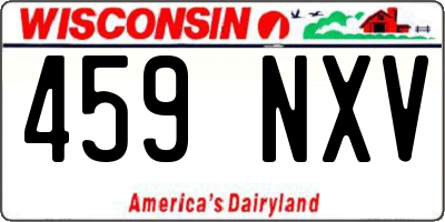 WI license plate 459NXV