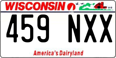 WI license plate 459NXX