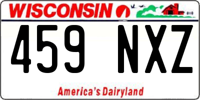 WI license plate 459NXZ