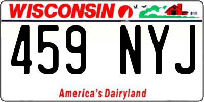 WI license plate 459NYJ