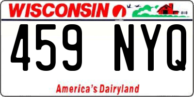 WI license plate 459NYQ