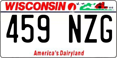 WI license plate 459NZG