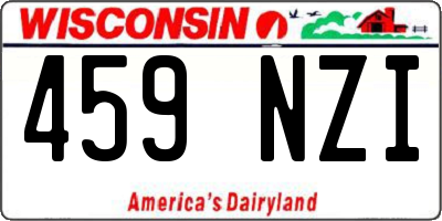 WI license plate 459NZI