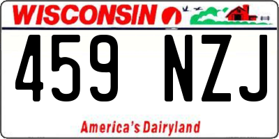 WI license plate 459NZJ