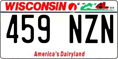 WI license plate 459NZN