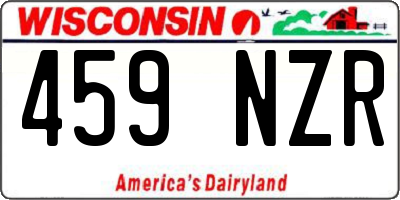 WI license plate 459NZR