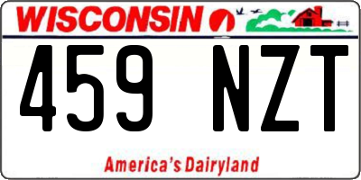 WI license plate 459NZT