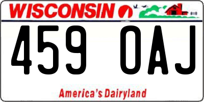 WI license plate 459OAJ