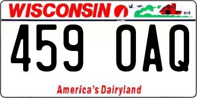 WI license plate 459OAQ