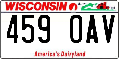 WI license plate 459OAV