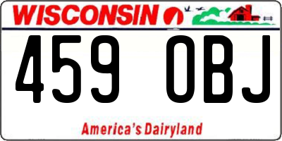 WI license plate 459OBJ