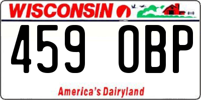 WI license plate 459OBP