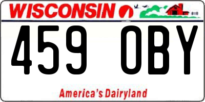 WI license plate 459OBY