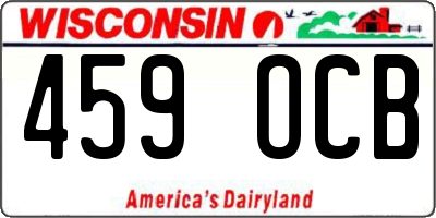 WI license plate 459OCB