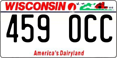 WI license plate 459OCC