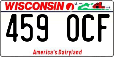 WI license plate 459OCF