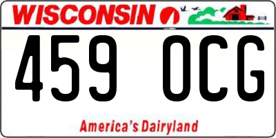 WI license plate 459OCG