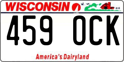 WI license plate 459OCK