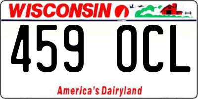 WI license plate 459OCL
