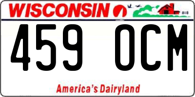 WI license plate 459OCM
