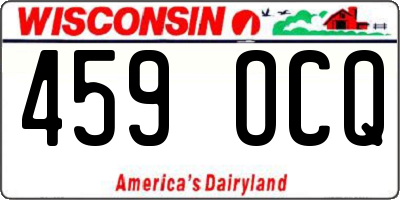WI license plate 459OCQ