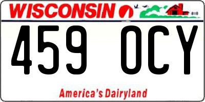 WI license plate 459OCY