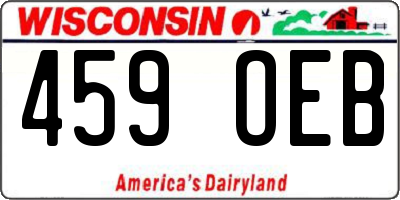 WI license plate 459OEB