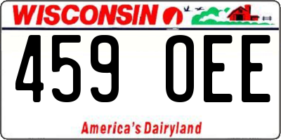WI license plate 459OEE