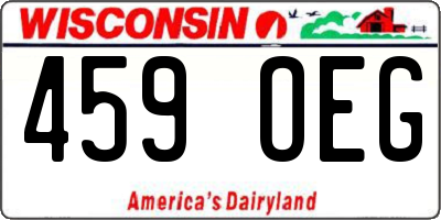 WI license plate 459OEG