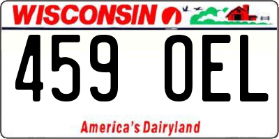 WI license plate 459OEL