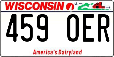 WI license plate 459OER