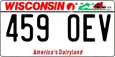 WI license plate 459OEV