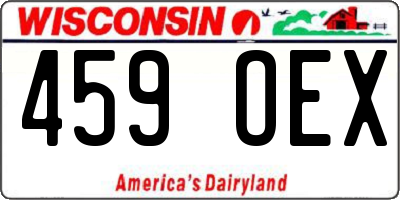 WI license plate 459OEX