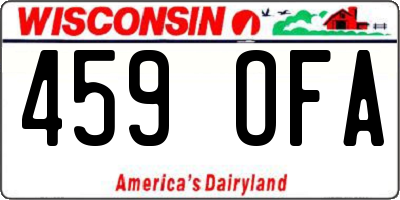 WI license plate 459OFA